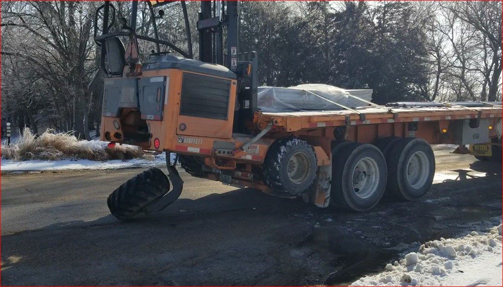 Semi pulling flatbed, struck in the rear Semi pulling flatbed, struck in the rear