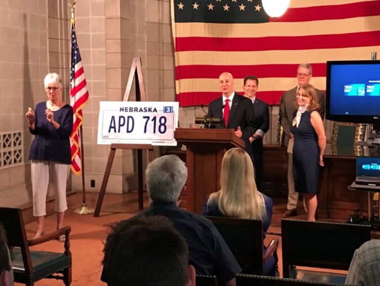 Press conference to unveil the design of the license plates