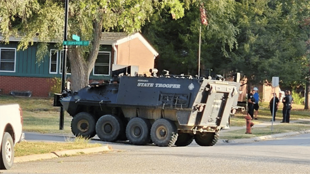 At 3:22 p.m. Monday, officers were dispatched to a home near NW 54th & West Superior Street.  The SWAT team was used because a man was shouting and waving a handgun in the air, police say.