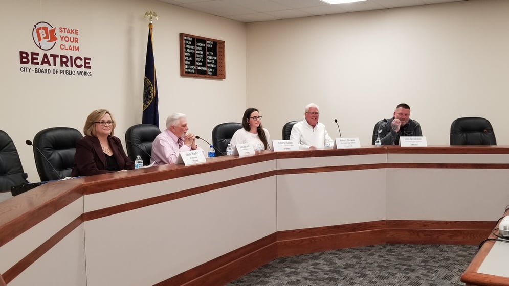 Candidates for Beatrice Mayor, at Chamber Forum