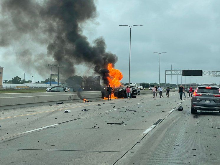 September 2021, I-80 multi-car accident