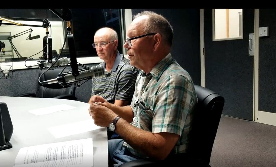 Nebraska Senators Myron Dorn and Tom Brandt, at KWBE