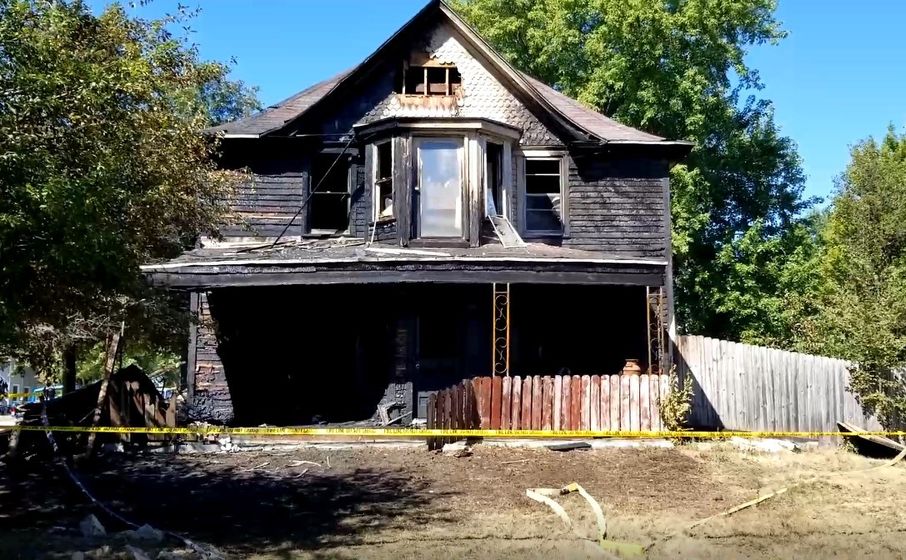 Fire gutted home at 300 Jefferson Street in Clatonia
