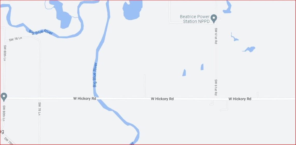 Area of accident, northwest of Beatrice