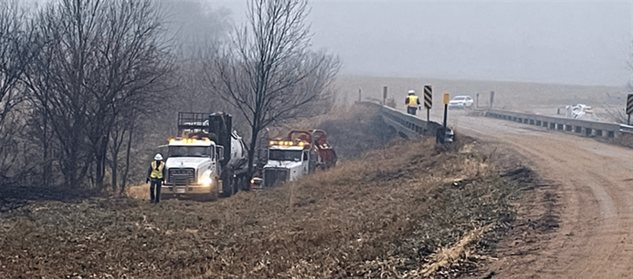 TC Energy crews respond to an incident on Dec. 8, 2022 in Washington County, Kansas.