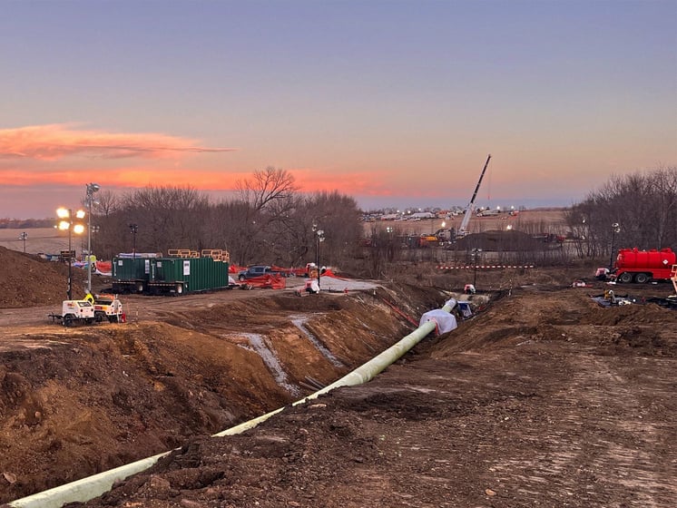 Excavated and repaired section of the Cushing Extension of the Keystone Pipeline in Washington County, Kansas.