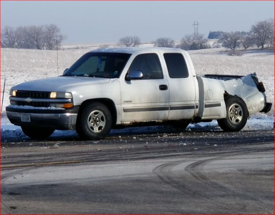 Pickup semi pulling flatbed collide southwest of Beatrice