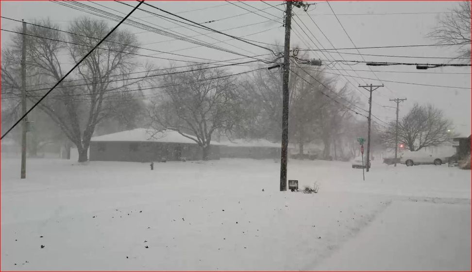 Snow in west Beatrice