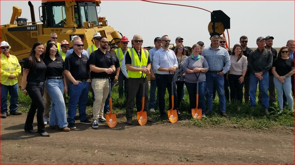 Groundbreaking at NextLink work site, NW of Pickrell