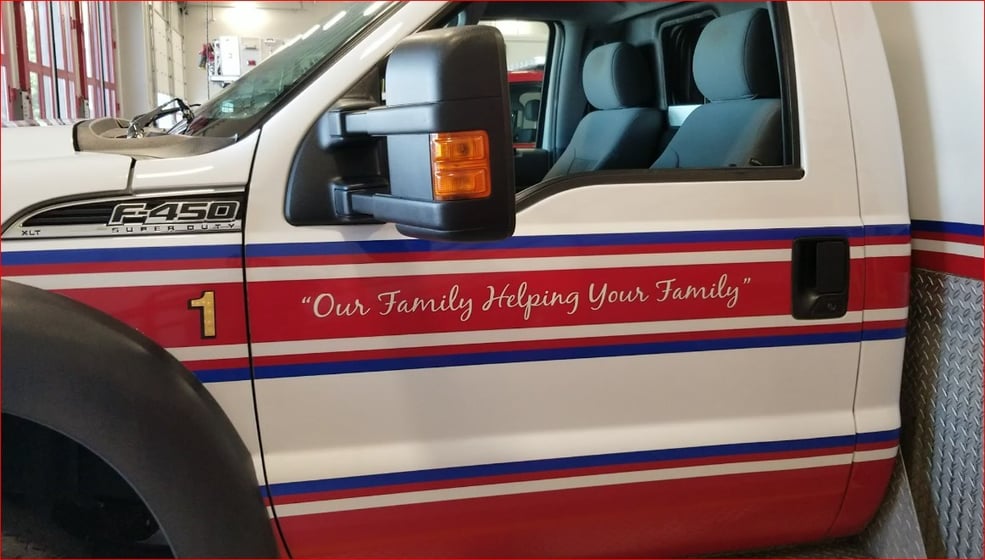 Slogan on the side of BFR vehiicles