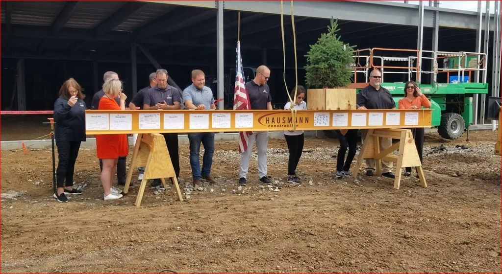 Participants signed the last steel beam