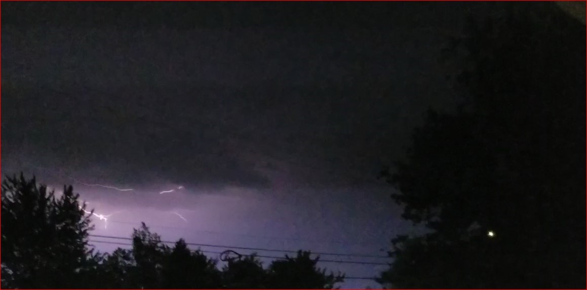 Intense lightning show from severe storms across SE Nebraska