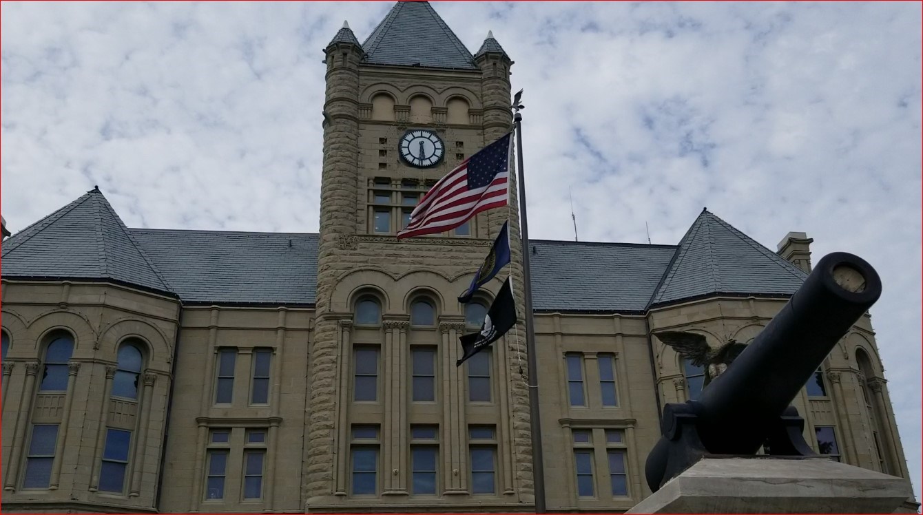 Upper reaches of Gage County Courthouse next on the restoration