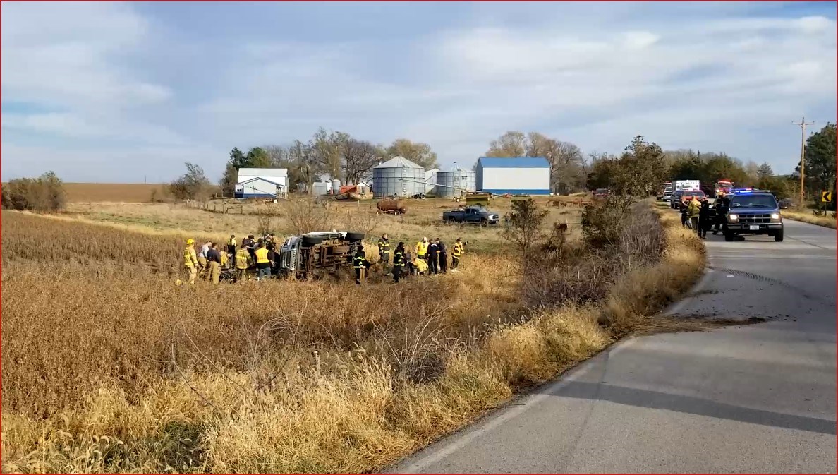 Sunday afternoon pickup crash SE of Beatrice sends six occupants