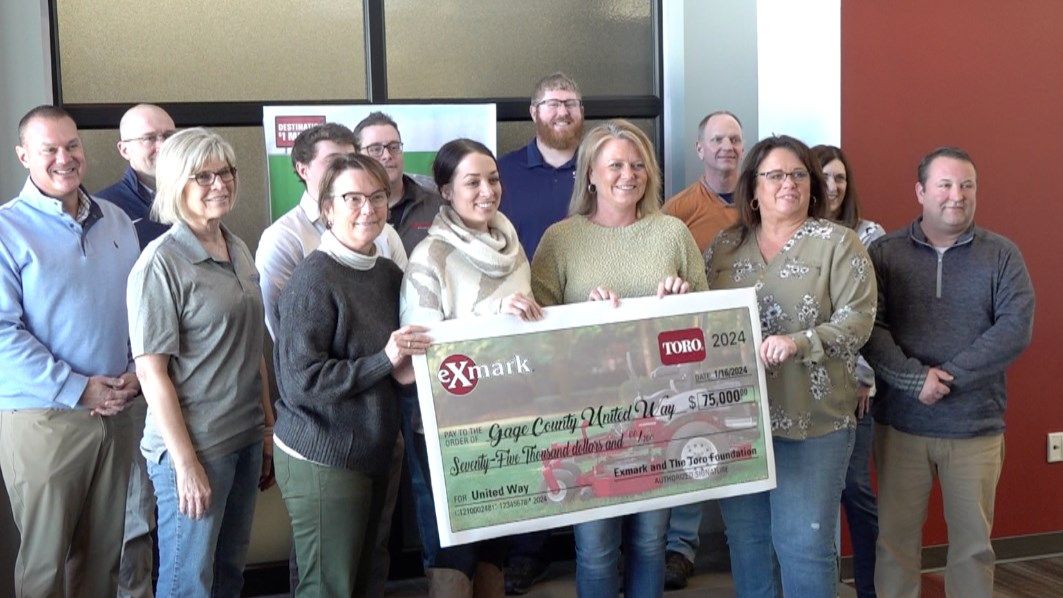 Exmark raises 75,000 for Gage County United Way, goes over 1 million