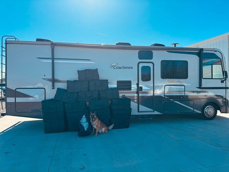 York deputies found about 400 pounds of marijuana in the back of the motorhome