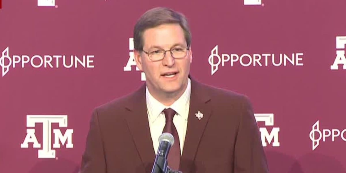 Alberts was introduced as the new Aggies AD on Monday afternoon