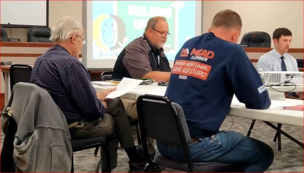 BHS Principal Jason Sutter with the Beatrice School Board