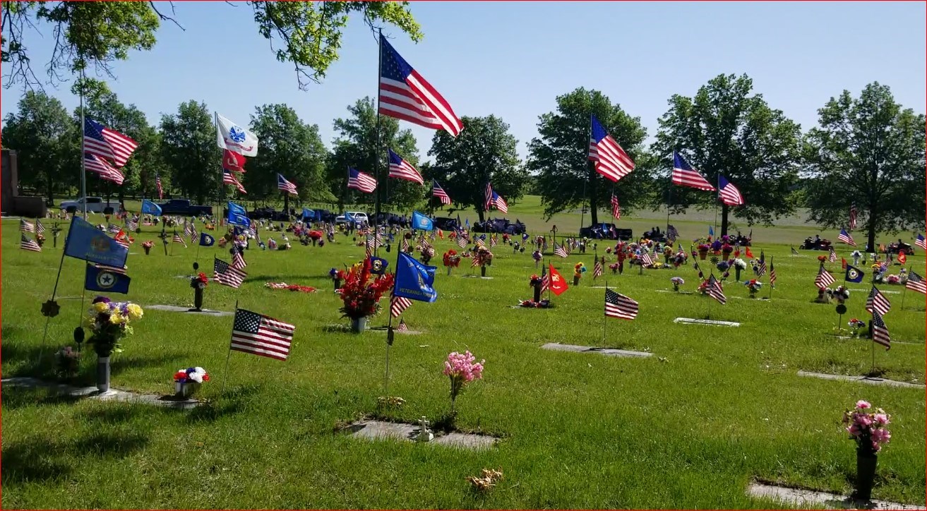 Veterans section of Evergreen Cemetery