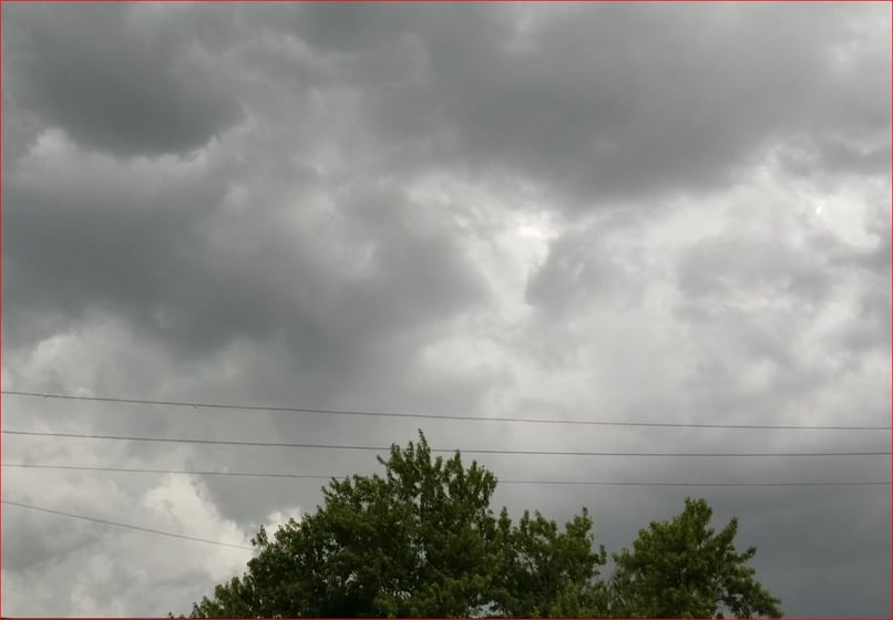 Storm clouds over eastern Nebraska