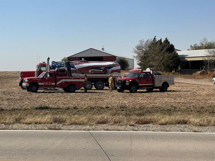 The Fairbury Rural Fire Department responded to a field fire south of town, one of three calls answered on Thursday afternoon