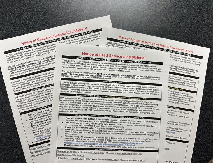 Notices of potential lead exposure were delivered to nearly 400 properties in Fairbury