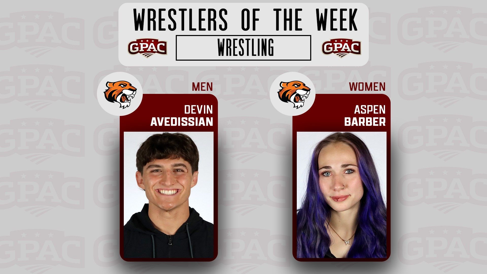 GPAC Wrestlers of the Week February 12
