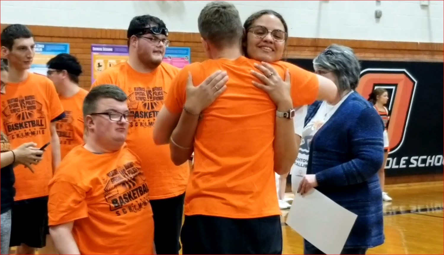 NU Volleyball star Rebekah Allick meets Special Olympics team