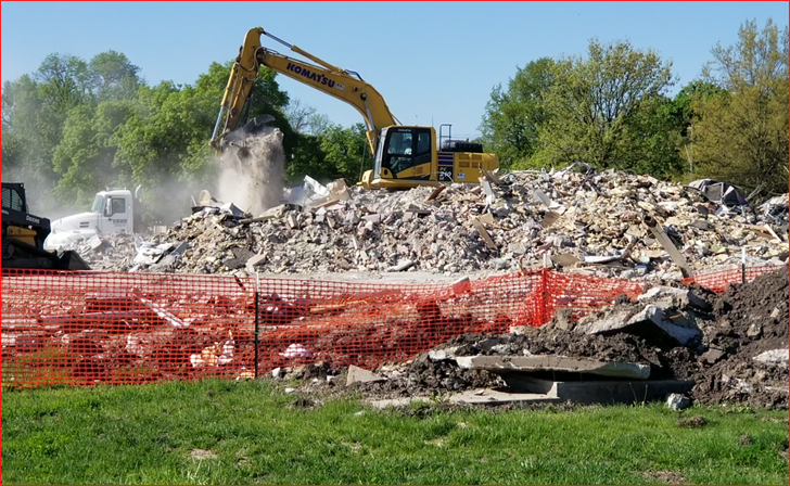 Demolition work at Paddock Lane school site