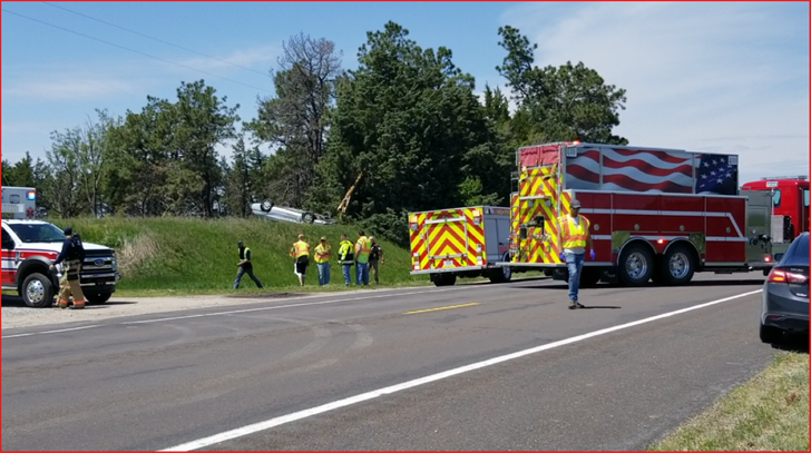 Accident scene, along U.S. 136, SW of Beatrice