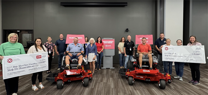 Exmark Manufacturing presents grants, mowers to applicants