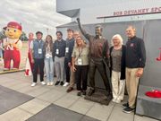Statue of John Cook unveiled outside Devaney Center