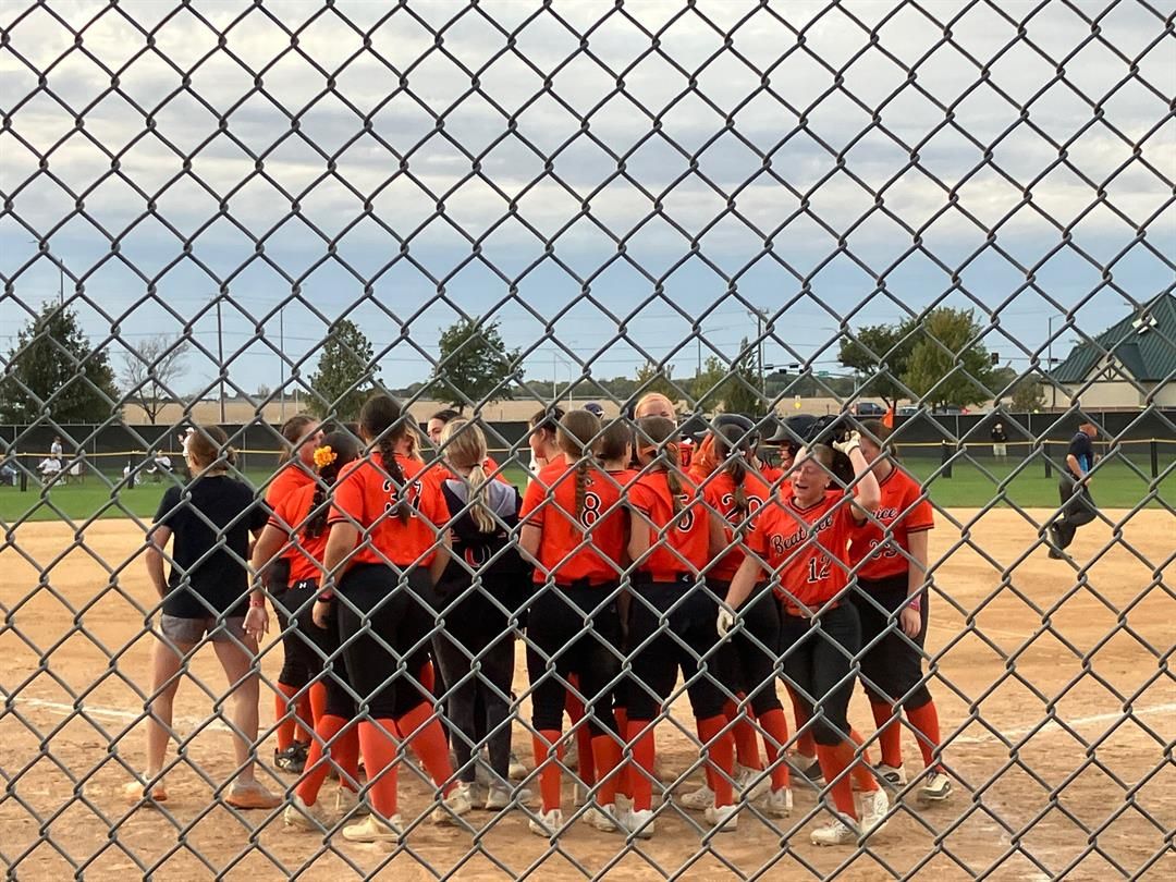 Beatrice celebrates a home run in Thursday's semifinal/Tim Hackett