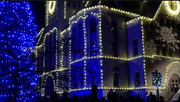 Gage County celebrates lighting of the courthouse